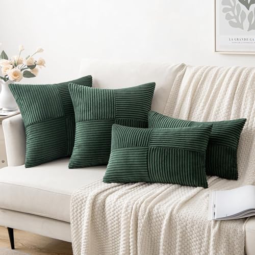 Army Green Decorative Throw Pillow Covers for Couch 16x16 Inch (16" x 16" (Pack of 2) / Army Green)