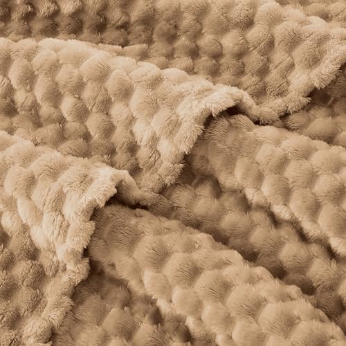 Brown Soft Fleece King Blanket Cozy Throw for Bed (Brown / King)