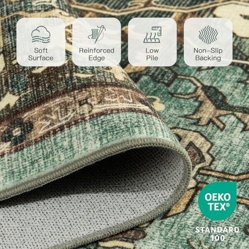 5x7 Green Area Rugs for Bedroom Living Room (Sunflower Green / 5' x 7' (Rectangular))