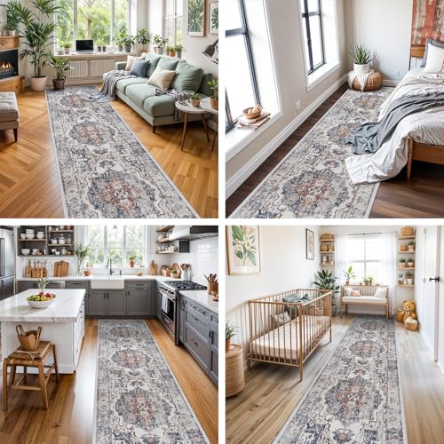 Hallway Washable Runner Rug (2' x 10' (Rectangular) / Brick)