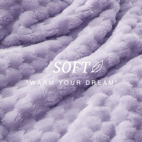 Turtle Shell Throw Blanket Light Purple for Couch Gentle Soft (Light Purple / Throw)