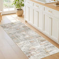 2x5 Rug Runners for Hallways Non Slip (Grey/Rust / 2' x 5' (Runner))