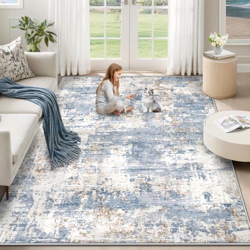 5x7 Area Rugs for Living Room (Blue / 5' x 7' (Rectangular))
