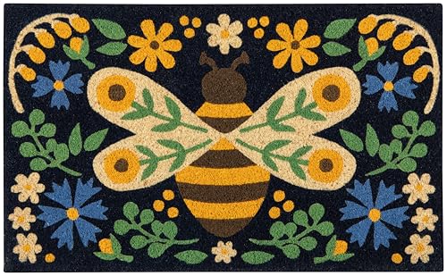 Bee Garden Doormat (Bee Garden / 1'6" x 2'6" (Rectangular))