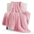 Faux Fur Fluffy Sherpa Throw Blanket Couch Twin Pink 60"x80" (04- Pink / Twin (60" X 80"))