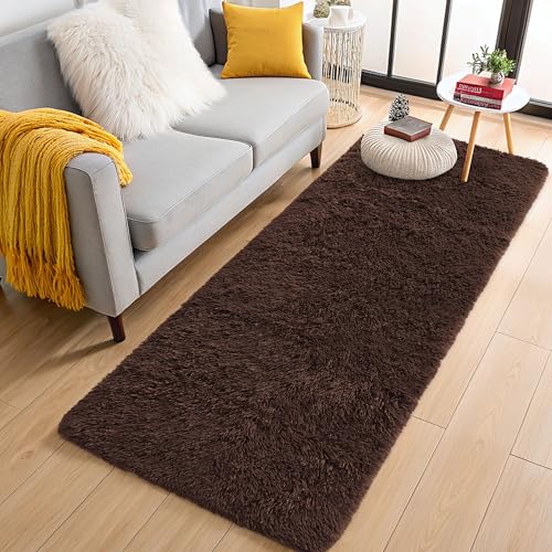 2x5 Machine Washable Runner Rugs for Hallway (2x5 Ft / Coffee)