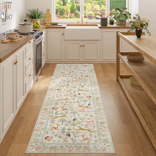 2x7 Runner Rug for Hallway (Beige (Animal) / 2' x 7' (Rectangular))
