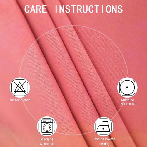 Blackout Curtains 52 x 45 inch Coral Curtains Set of 2 Panels (Coral / 52"W x 45"L (Pack of 2))