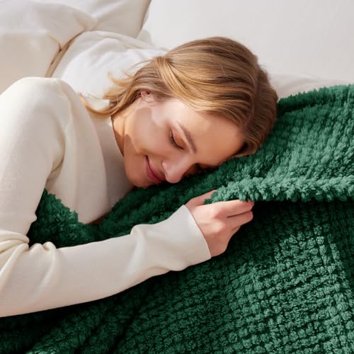 Soft Fleece King Size Bed Blanket (Emerald Green / King(90x104 In))