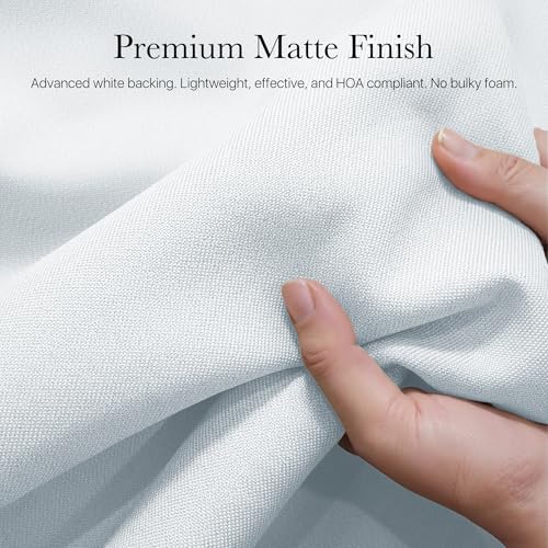 Farmhouse 100% Blackout Linen Curtains for Bedroom (52"W x 90"L (Pack of 2) / Off White)