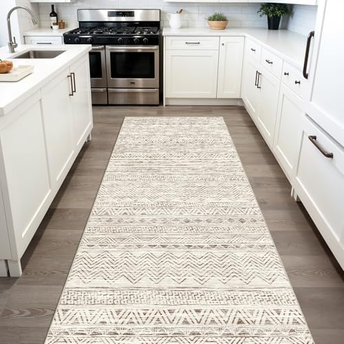 3x6 Runner Rug Washable Moroccan (Beige / 3' x 6')