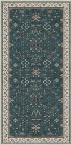 Dark Green Oushak 3x6 Kitchen Rug (3' x 6' (Rectangular) / Dark Green)