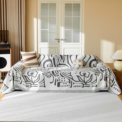 Couch Cover for Dogs (71" x 118" / 8# Abstract Dark Grey)