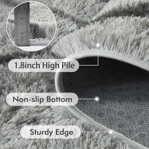 8x10 Ft Extra Large Shag Rugs for Living Room (Ed Grey 5sm01 / 8' X 10' (Rectangular))