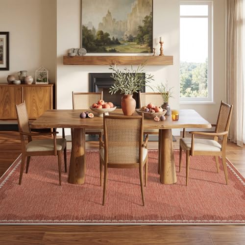 6x9 Red Area Rug (Jute Red / 6' x 9' (Rectangular))