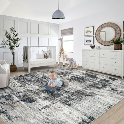 8x10 Area Rugs for Living Room (Black Grey / 8' x 10' (Rectangular))