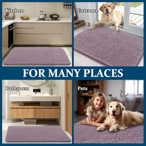 Dog Door Mat for Muddy Paws 59x24 (Deep Plum / 59" X 24")