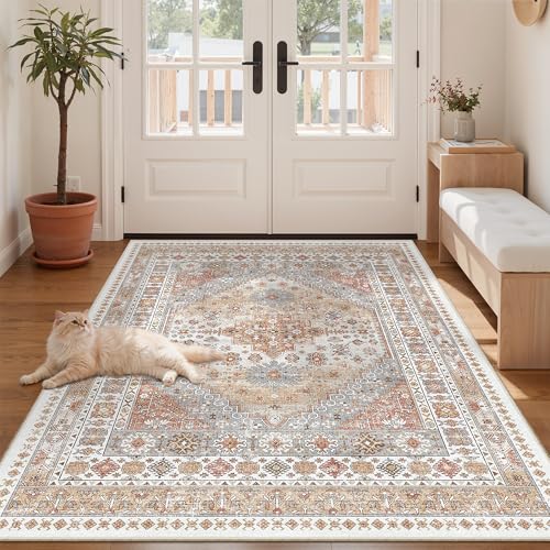4x6 Area Rug for Entryway (Orange / 4' x 6' (Rectangular))