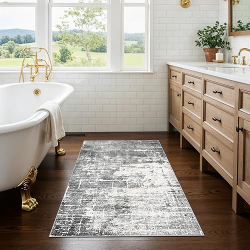 Washable 2x3 Entryway Area Rugs (2' x 3' (Rectangular) / Black/Grey)