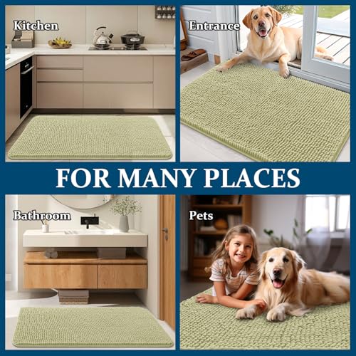 Dog Door Mat for Muddy Paws 59x32 (Vanilla / 59" X 32")