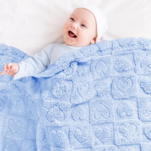 Heart Baby Blanket (01 Blue / 30"x40")