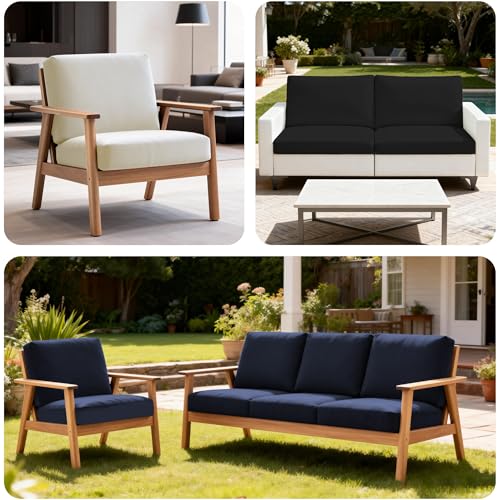 4 Pcs Outdoor Cushion Covers (Black / 4PCS)