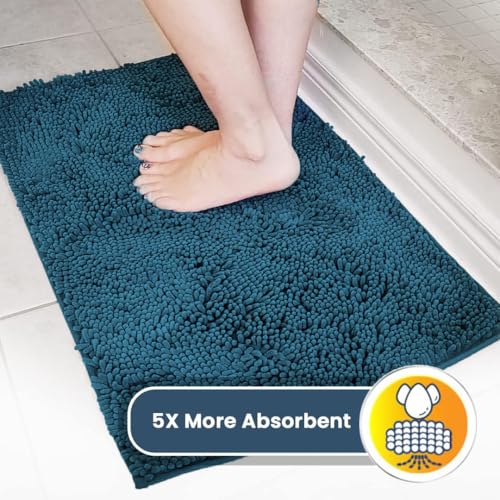 Super Water Absorbent Door Mat Indoor (Atlantic Blue / 35" x 60")