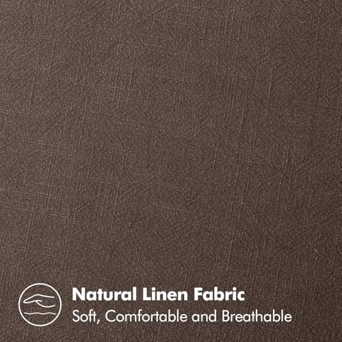 Decorative Linen Pillow Covers 16x16 Inch Reddish Brown (Reddish Brown / 16" x 16" (Pack of 2))