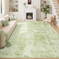 8x10 Washable Area Rugs (Green/Ivory / 8' x 10' (Rectangular))