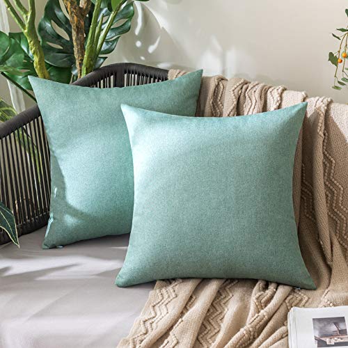 Decorative Outdoor Pillow Covers Euro Waterproof 22x22 Teal (22" x 22" (Pack of 2) / Teal)
