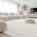 9x9 Machine Washable Large Area Rugs for Living Room (9x9 Ft Square / Ivory)
