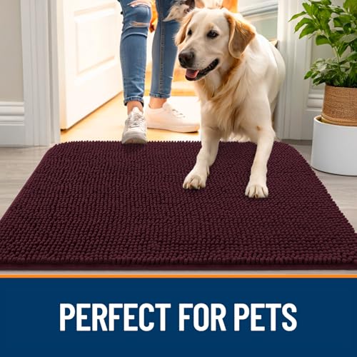 Dog Door Mat for Muddy Paws 45x27 (Russet / 45" X 27")