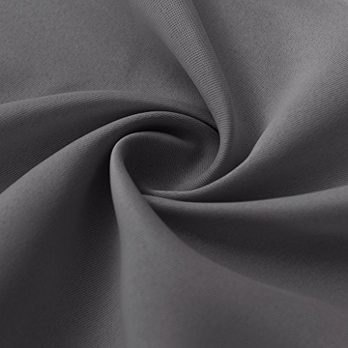 Blackout Curtains for Bedroom Living Room Nursery 63 inches Long (Grey / 34"W x 63"L (Pack of 2))