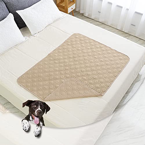 Waterproof Blanket Reversible Dog Bed Cover Pet Blanket for Furniture Bed Couch Sofa (40x50 Inch (Pack of 1) / Beige)