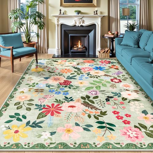 8x10 Area Rug Living Room (Green / 8' x 10' (Rectangular))