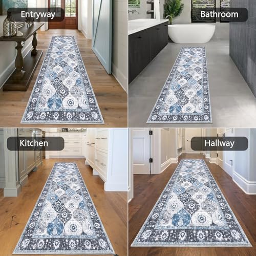 HEBE Hallway Runner Rug 2'8''x8' (Multi-blue / 2'8" x 8' (Rectangular))