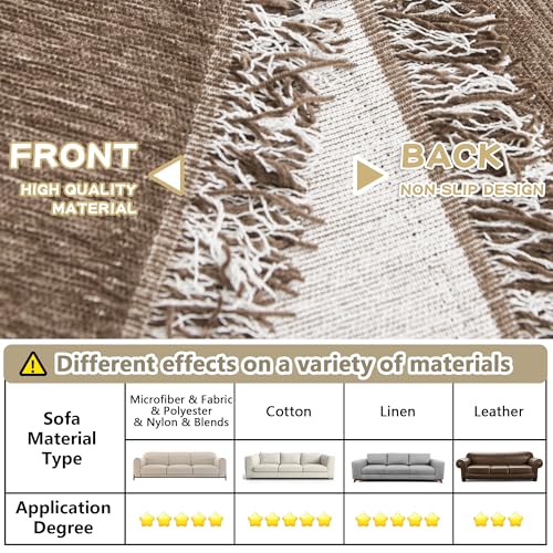 Couch Cover for Sofa Couch Covers for Pets (91" x 118" / Sand)