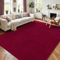 6x9 Area Rugs for Living Room Non Slip Dorm Bedroom Rug (6' x 9' (Rectangular) / Wine Red)