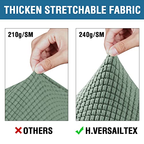 3 Piece Stretch Sofa Covers for 2 Cushion Sofa Couch Covers for Living Room Sofa Slipcovers (Medium-XL / Loden Frost)