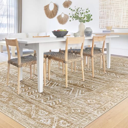 6x9 Area Rugs for Living Room (Light Brown / 6' x 9' (Rectangular))