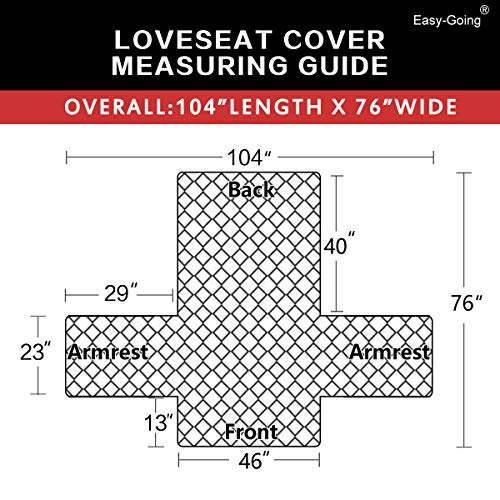 Reversible Couch Cover (Wine/Beige / Medium Loveseat)