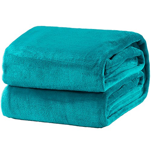 GentleSoft Fleece Blanket Twin Size Teal (Teal Blue / Twin (60" X 80"))