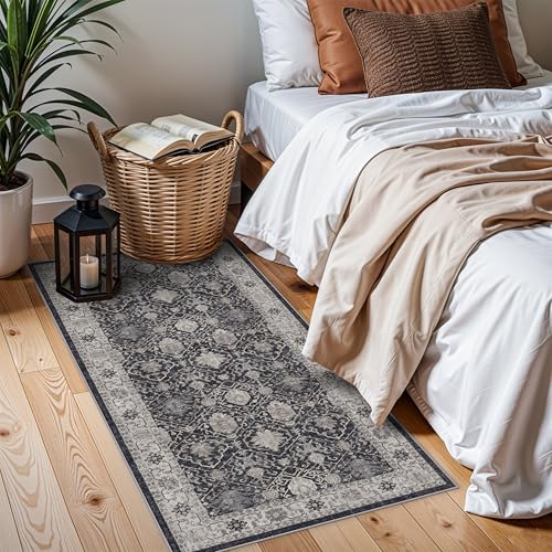 Entryway 2x4 Washable Area Rug (2x4 / Black/Navy)