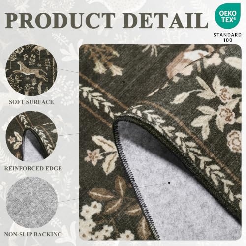 2x4 Rug for Entryway (Charcoal Black (Animal) / 2' x 4' (Rectangular))