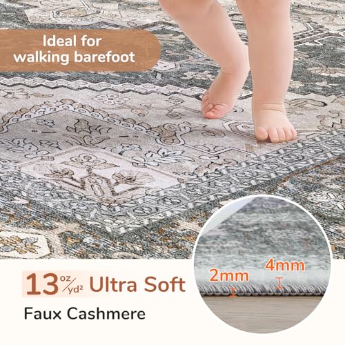 Soft Area Rugs 2x6 (2' x 6' (Runner) / Greenish Grey)