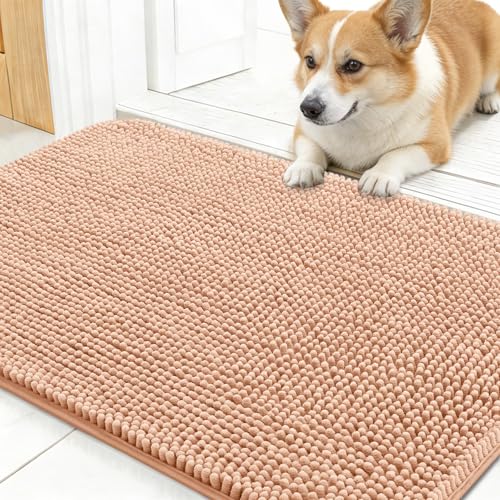 Dog Door Mat for Muddy Paws 24x16 (Peach / 24" X 16")
