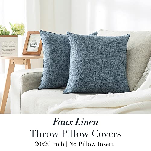 Throw Pillow Covers 20x20 (Blue-2pack / 20" x 20" (Pack of 2))