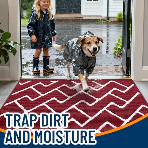 Front Door Mat 36x24 (Burgundy / 36" X 24")