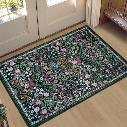 2x3 Small Entryway Rug (Dark Green / 2' x 3' (Rectangular))