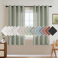 Living Room Linen Curtains (52"W x 63"L (Pack of 2) / Sea Grass)